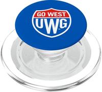 University of West Georgia UWG Wolves Go West Shield Logo PopSockets PopGrip pour MagSafe