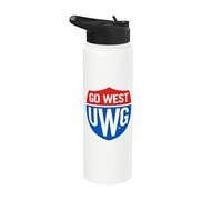 University of West Georgia UWG Wolves Go West Shield Logo Stainless Steel Insulated Water Bottle