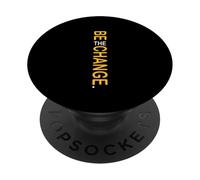 University Varsity-Gold Color Be The Change Yellow PopSockets PopGrip Adhésif