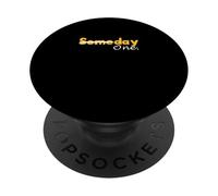 University Varsity-Gold Color Day One Not Someday PopSockets PopGrip Adhésif