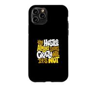 University Varsity-Gold Color Hustle Ain't So Crazy Jaune Coque pour iPhone 11 Pro