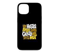 University Varsity-Gold Color Hustle Ain't So Crazy Jaune Coque pour iPhone 13