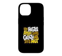 University Varsity-Gold Color Hustle Ain't So Crazy Jaune Coque pour iPhone 14