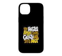 University Varsity-Gold Color Hustle Ain't So Crazy Jaune Coque pour iPhone 14 Plus