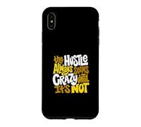 University Varsity-Gold Color Hustle Ain't So Crazy Jaune Coque pour iPhone XS Max