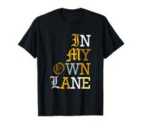 University Varsity-Gold Color in My Own Lane Jaune T-Shirt