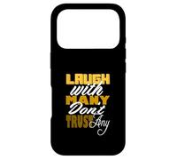 University Varsity-Gold Color Riez mais ne Vous fiez Pas Coque pour iPhone 17 Pro