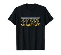 University Varsity-Gold Color Schedule No Days Off Yellow T-Shirt