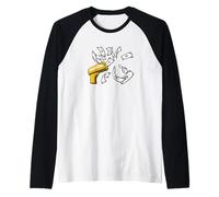 University Varsity-Gold Color se bouscule jusqu'à ce qu'il pleuve Manche Raglan