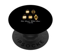 University Varsity-Gold Color The Time I'm on Yellow PopSockets PopGrip Adhésif
