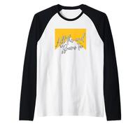 University Varsity-Gold Color Tout Cela et Le Cerveau est trop Jaune Manche Raglan