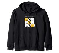 University Varsity-Gold Got'em Saying Wow-x3 Jaune Sweat à Capuche