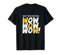 University Varsity-Gold Got'em Saying Wow-x3 Jaune T-Shirt