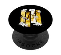 University Varsity-Gold Scène de falaises japonaises Jaune PopSockets PopGrip Adhésif