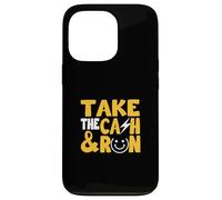 University Varsity-Gold Take The Cash & Run Jaune Coque pour iPhone 13 Pro