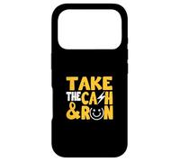 University Varsity-Gold Take The Cash & Run Jaune Coque pour iPhone 17 Pro