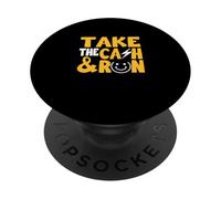 University Varsity-Gold Take The Cash & Run Jaune PopSockets PopGrip Adhésif