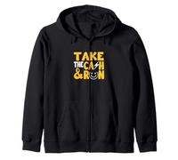 University Varsity-Gold Take The Cash & Run Jaune Sweat à Capuche