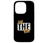 University Varsity-Gold Take The Risk Varsity-Gold Graphic Coque pour iPhone 14 Pro