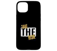 University Varsity-Gold Take The Risk Varsity-Gold Graphic Coque pour iPhone 15 Plus