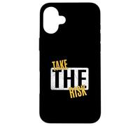 University Varsity-Gold Take The Risk Varsity-Gold Graphic Coque pour iPhone 16 Plus