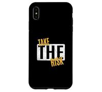 University Varsity-Gold Take The Risk Varsity-Gold Graphic Coque pour iPhone XS Max