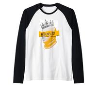 University Varsity-Gold The Crown Never Slips Varsity-Gold Manche Raglan