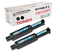 universo cartuccia® 143A W1143A 143AD W1143AD2 Kit 2 Toner compatible avec HP Neverstop Laser MFP 1202w 1202nw 1201n 1001nw Imprimantes, Capacité standard 2500 pages (noir, 2 paquets)