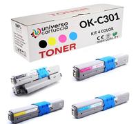 universo cartuccia 44973536 44973535 44973534 44973533 kit 4 couleurs toner compatible remplacement pour Oki C301dn C321dn MC332dn MC342dn MC342dnw MC342dw MC342w (KIT 4 COLOR)