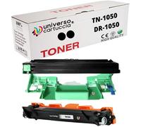 universo cartuccia® TN1050+DR1050 Kit toner et batterie compatible avec Brother DCP-1612W 1510 1512 1610W pour MFC-1910W 1810 pour HL-1210W 1212W 1110 1112 (1 TN1050 + DR1050)