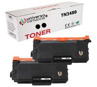universo cartuccia TN3480 X 2 Toner compatible avec Brother HL-L5000D, HL-L5100DN, H-LL5200DW, HL-L6300DW, DCP-L5500DN, MFC-L5750DW, DCP-L6600DW, MFC-L6800DW (TN3480 X2)