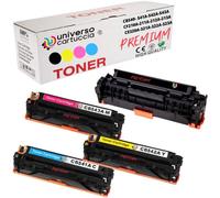 UniversoCartouches Kit 4 toners de couleurs universels non OEM compatibles pour HP (CB540-541-542-543) pour HP (CE210-211-212-213) pour HP (CE320-321-322-323)