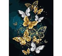 UNIVERTEN Kit Peinture par Numéro pour Adulte Enfant, Peinture Loisir Creatif Enfant Idéal Comme Cadeau Anniversaire, Noël ou Décoration Intérieure, Papillon(40x50cm)