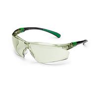UNIVET | 506 UP In/Out G65, Lunettes de protection de travail, intérieures et extérieures, verres anti-rayures, légers, flexibles et résistants, confort élevé (EN166, EN170, EN172), noir/vert