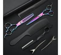 Univinlions Ciseaux Coiffure 6 Pouces Ciseaux de Coupe de Cheveux Professionnels pour Hommes Femmes Enfants Salon Coiffure Maison (Arc-en-ciel)