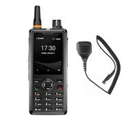 UNIWA F41 Zello Walkie Talkie 4G Téléphone Mobile IP54 Waterproof Rugged Smartphone MT6739 Quad Core 1GB+8GB Android 8.1 GPS SOS PPT 4600mAh POC Dual Camera SIM (F41+Intercom Microphone)