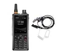 UNIWA F41 Zello Walkie Talkie 4G Téléphone Mobile IP54 Waterproof Rugged Smartphone MT6739 Quad Core 1GB+8GB Android 8.1 GPS SOS PPT 4600mAh POC Dual Camera SIM (F41+des écouteurs à Conduit d'air)