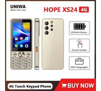 UNIWA HOPE XS24 4G écran tactile clavier téléphone Android 8.1 double carte SIM Quad Core 3.5 pouces 2GB + 16GB 2500mAh téléphone portable Whatsapp GPS black