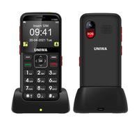 UNIWA V1000 4G Bouton téléphone 2,31 pouces appareil photo bluetooth avec base de chargement Noir