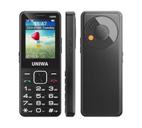 Uniwa V2000 Téléphone Senior 4G - Batterie - Bluetooth 5.0 - Caméra - Mobile Seniors - Portable Seniors Mobile - Avec bouton d'urgence SOS - Grandes touches - Icônes plus grandes - SIM 4G - Station