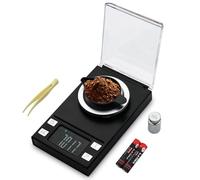 UNIWEIGH Balance à Milligramme 50g/0.001g,Balance de précision Mini Carat Gram pour poudre Médecine,Bijoux,Gemmes,Rechargement,Lab,Balance de poche avec Cal Weight,Tare,LCD,Pince à poudre