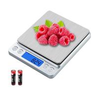 UNIWEIGH Balance de cuisine numérique，Balance de poche 3kg/0.1g pour perdre du poids, cuisiner, faire du café, balance de haute précision avec 6 unités, 2 plateaux, LCD, tare