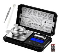 UNIWEIGH Balance de milligramme 50 g/0,001 g numérique de haute précision avec écran LCD/tare, 6 unités de micro-grammes pour poudre médicamenteuse, pièces de monnaie, or, rechargement - Poids Cal
