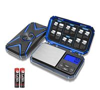 UNIWEIGH Balance de Précision 1000g/0.1g - Mini Balance Numérique Portable pour Bijoux, Herbes et Cuisine (pile incluse) - Bleu