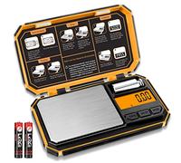 UNIWEIGH Balance de Précision 200g/0.01g,Balance de Poche,Balances de Bijoux,Petite Balance Grammes,Balance Herbes,Portable Balances Poudre,Balances de Cuisine Numérique Voyage (pile incluse)-Orange