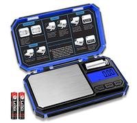 UNIWEIGH Balance de Précision 200g/0.01g - Numérique Portable de Poche Pour Bijoux, Poudre et Cuisine, Avec Pile - Bleu