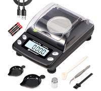 UNIWEIGH Balance Digitale Précise 0.001g/50g en Milligramme - Pour Bijoux, Poudre, Or - Micro Balance Avec 6 Unités, Tare, Poids Calibre - De Poche Avec USB et Batterie