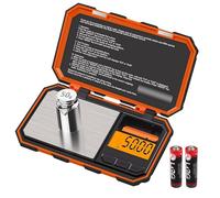 UNIWEIGH Balance numérique à grammes, 200g0.01g Balance de poche pour bijoux Mini balance électronique intelligente,rétro-éclairage LCD, tare, arrêt automatique, avec poids d'étalonnage de 50g