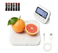UNIWEIGH Balance numérique de cuisine de 15 kg, écran LCD amovible, 1 g, balance électronique précise pour la cuisson, fonction tare/maintien/minuterie, plate-forme en verre, mode comptage, montage