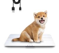 UNIWEIGH Balance numérique haute précision 100 kg x 10 g balance pour chien/chat 3 unités de pesée fonction de maintien matériau en verre trempé câble USB grande